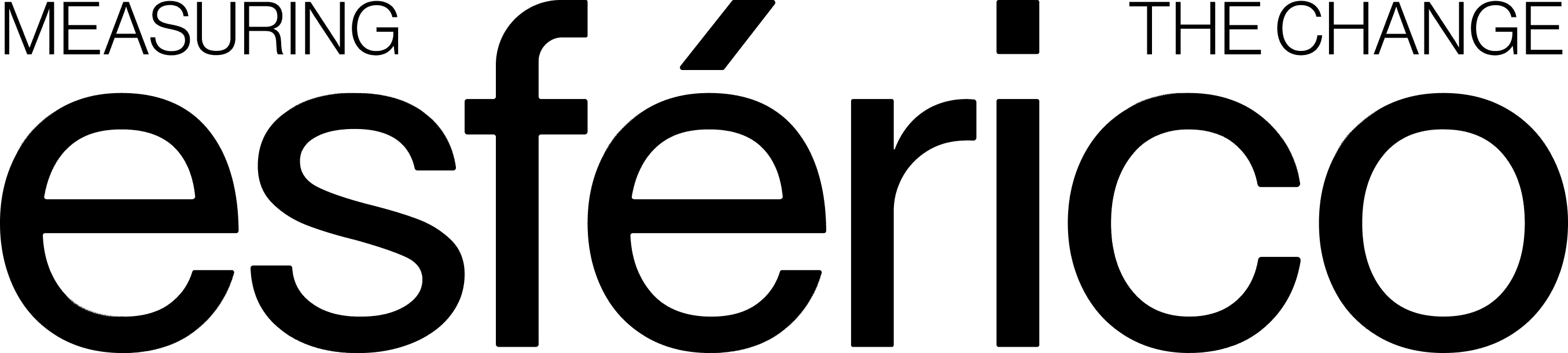 Esferico logo con eslogan (measuring the change)